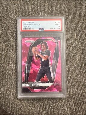 Spurs Stephon Castle Rookie PSA 9